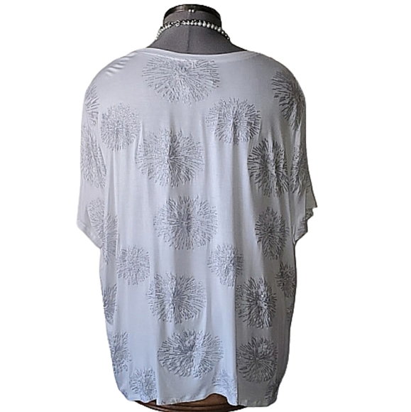 SILVER GLITTER ☆ FIREWORKS TEE ☆ Sz. 5x ☆ NWT - Picture 7 of 9